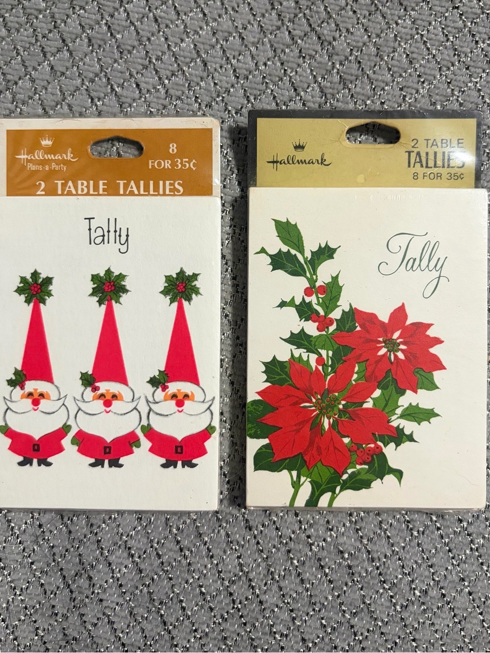 Vintage Hallmark Plans-A-Party Bridge Table Tallies Christmas Lot of 16 USA